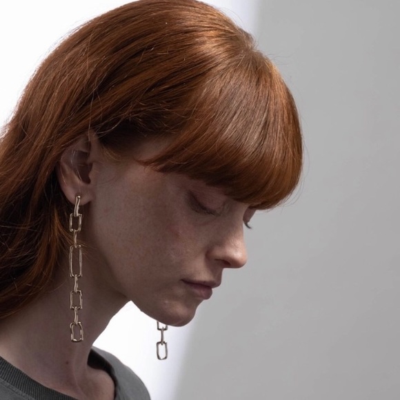 Alexis Bittar Long Chain Link Post Earrings Gold - Picture 12 of 16